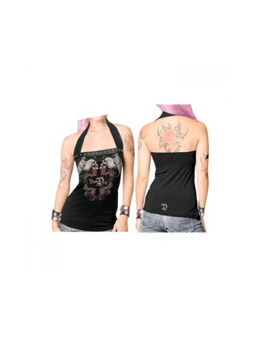 Top Devine Devil Berlin Skull Roses
